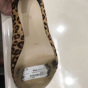 Guess Leopard Print Peep Toe Heels